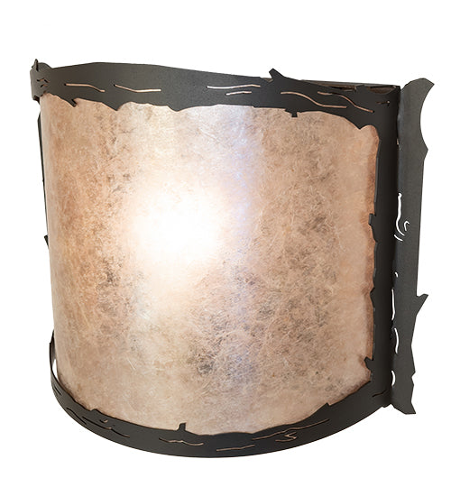 12" Wide Leaf Edge Wall Sconce