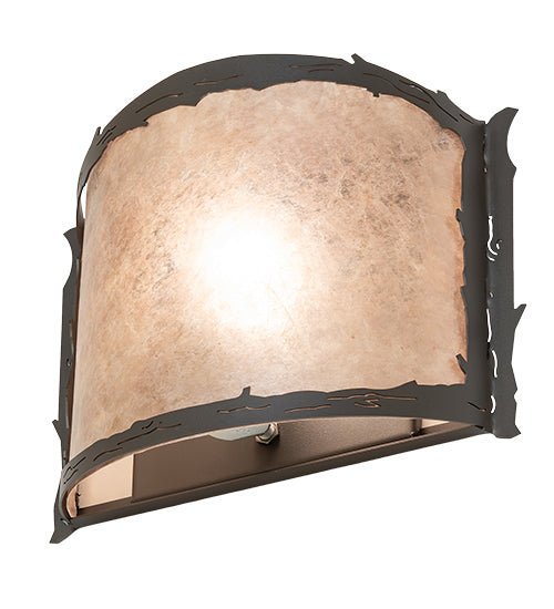 12" Wide Leaf Edge Wall Sconce