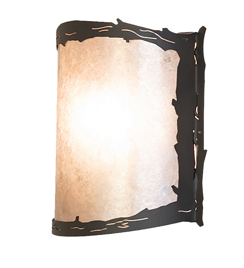 12" Wide Leaf Edge Wall Sconce