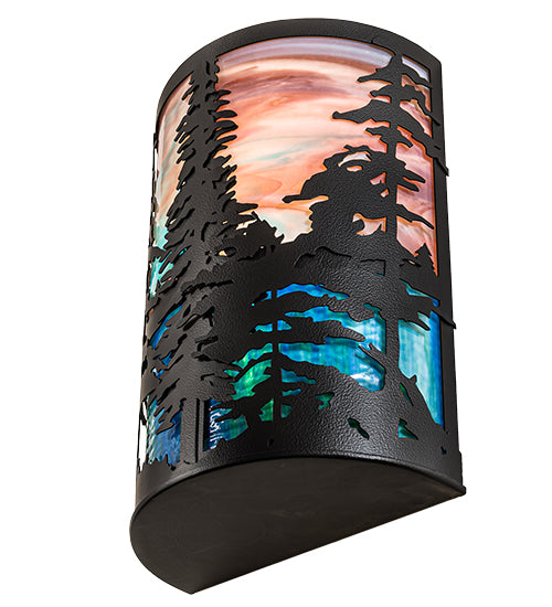 12" Wide Tall Pines Wall Sconce