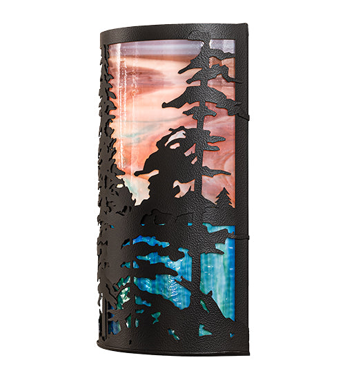 12" Wide Tall Pines Wall Sconce