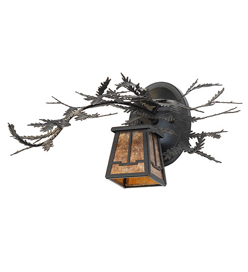 16" Wide Pine Branch Valley View Wall Sconce