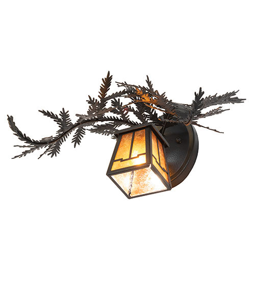 16" Wide Pine Branch Valley View Wall Sconce