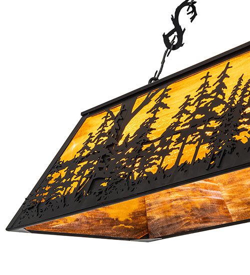 72" Long Tall Pines Oblong Pendant