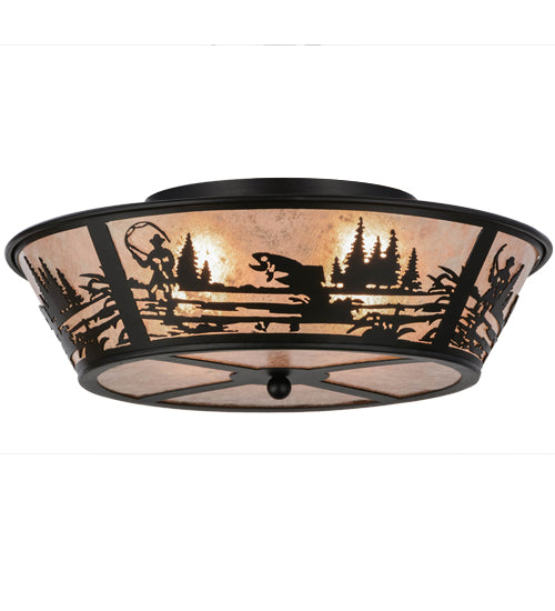 22"W Fly Fishing Creek Flushmount