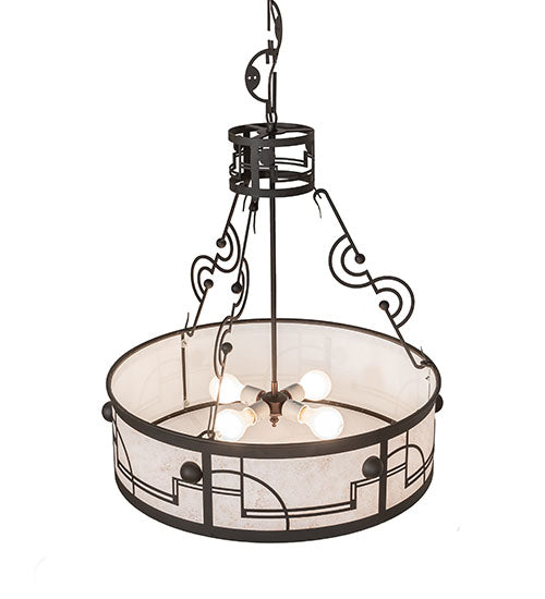 25" Wide Revival Deco Cilindro Inverted Pendant