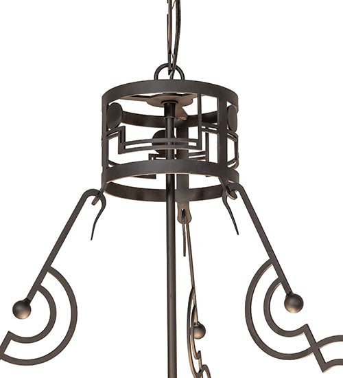 25" Wide Revival Deco Cilindro Inverted Pendant