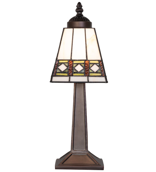 10" High Diamond Band Mission Mini Lamp