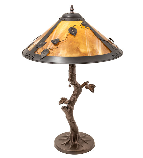 23" High Mission Vine Leaf Apple Tree Table Lamp