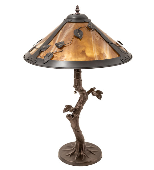 23" High Mission Vine Leaf Apple Tree Table Lamp