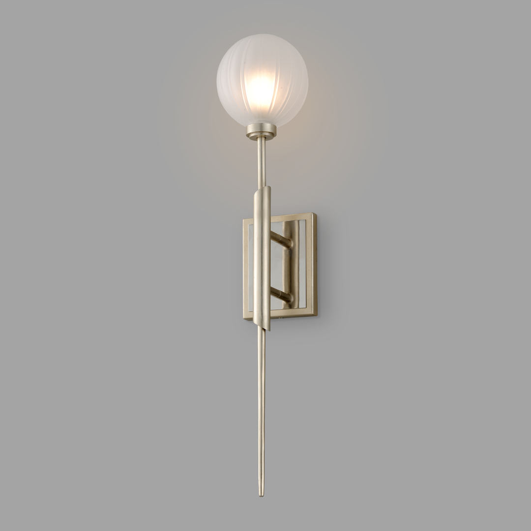 Tempest Wall Sconce - Satin Silver Leaf