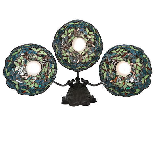 22" Wide Nightfall Wisteria 3 Light Wall Sconce