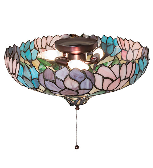 16" Wide Wisteria Fan Light Fixture