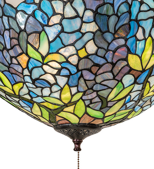 16" Wide Tiffany Wisteria Fan Light Fixture