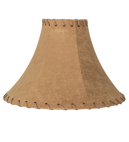 14" Wide Faux Leather Tan Hexagon Shade