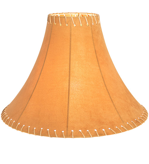 18" Wide Faux Leather Tan Hexagon Shade