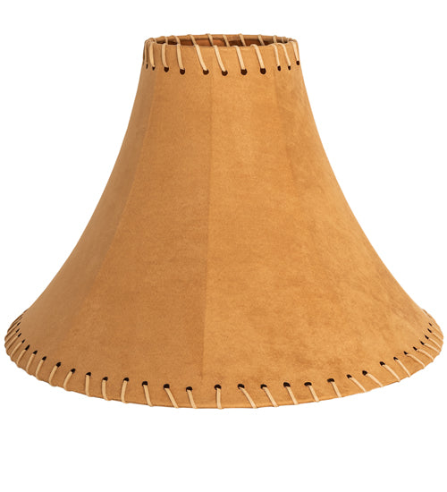 18" Wide Faux Leather Tan Hexagon Shade