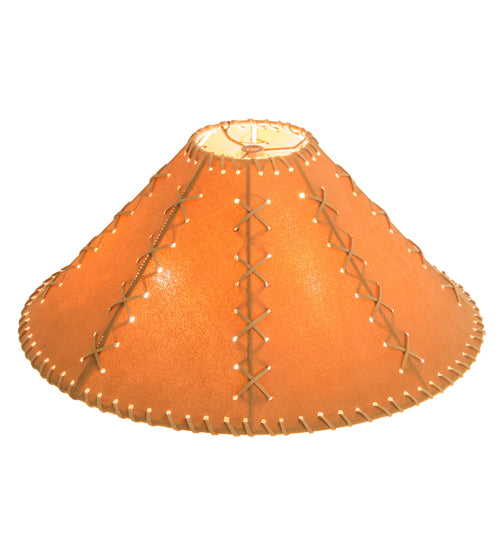 18" Wide Faux Leather Tan Hexagon Shade