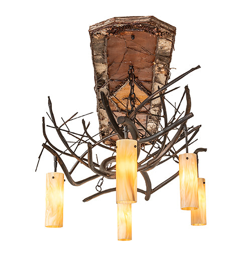 71" Long Winter Solstice Cilindro 5 Light Oblong Chandelier