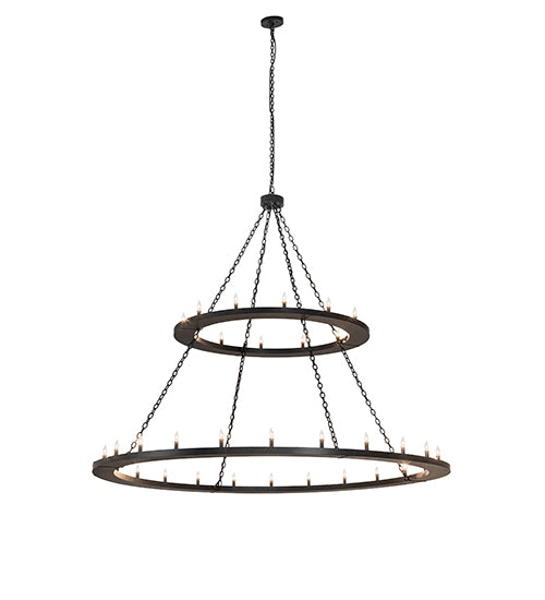 84" Wide Loxley 36 Light Two Tier Chandelier