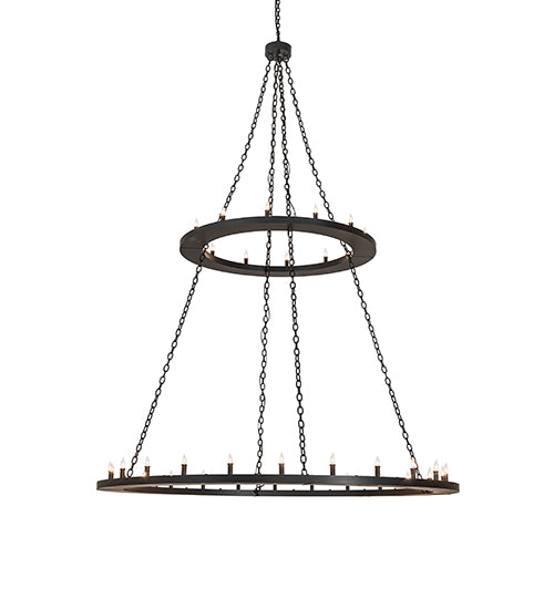 72" Wide Loxley 36 Light Two Tier Chandelier