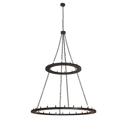 72" Wide Loxley 36 Light Two Tier Chandelier