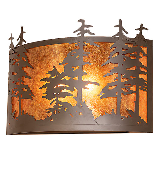 24" Wide Tall Pines Wall Sconce