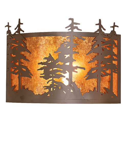 24" Wide Tall Pines Wall Sconce