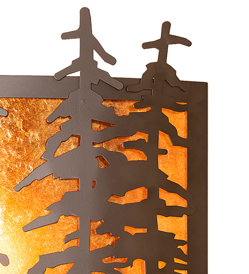 24" Wide Tall Pines Wall Sconce