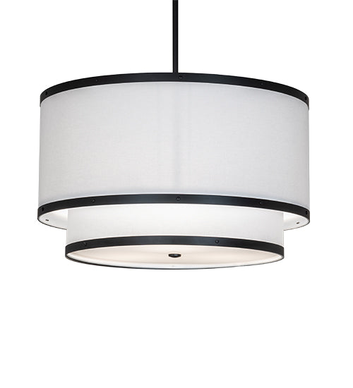 30" Wide Cilindro Two Tier Textrene Pendant