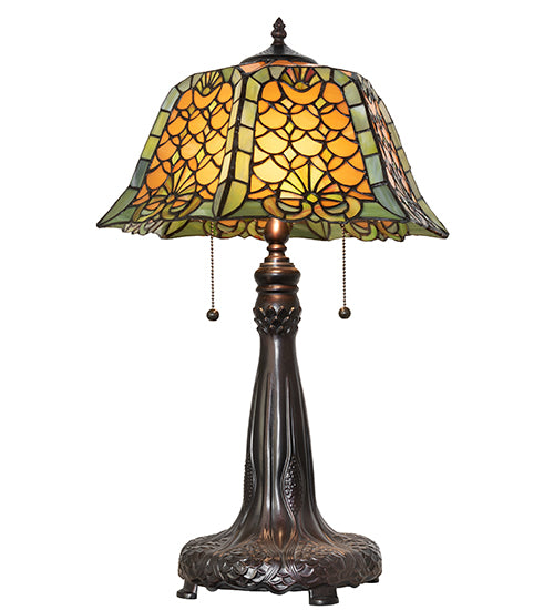 26" High Duffner & Kimberly Shell & Diamond Table Lamp