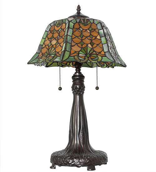 26" High Duffner & Kimberly Shell & Diamond Table Lamp