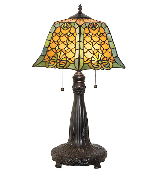 26" High Duffner & Kimberly Shell & Diamond Table Lamp