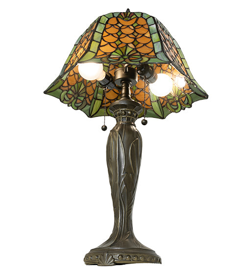 26" High Duffner & Kimberly Shell & Diamond Table Lamp