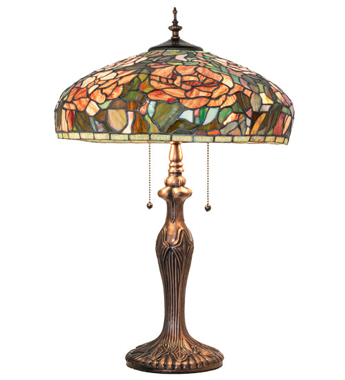 25" High Tiffany Peony Table Lamp