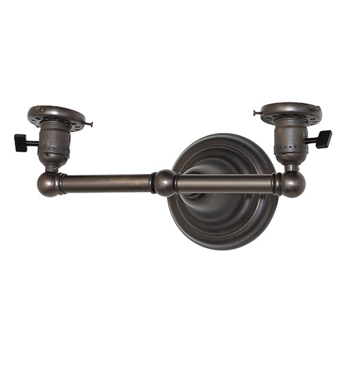 12" Wide Revival Black 2 Light Wall Sconce Hardware