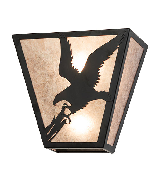 13" Wide Strike Of The Eagle Wall Sconce