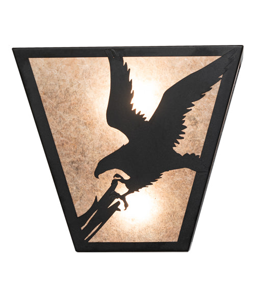 13" Wide Strike Of The Eagle Wall Sconce