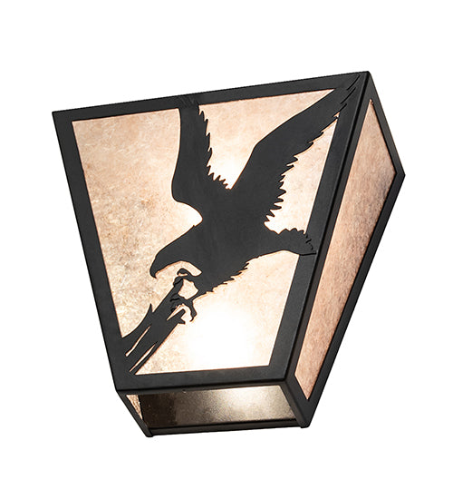 13" Wide Strike Of The Eagle Wall Sconce