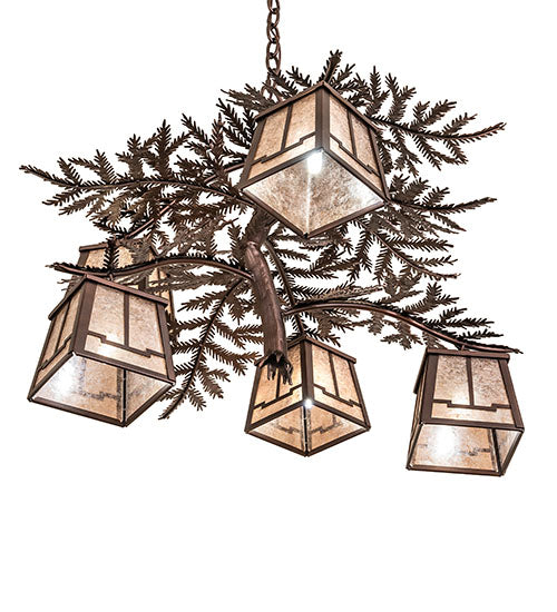 28" Wide Pine Branch Valley View 5 Light Chandelier