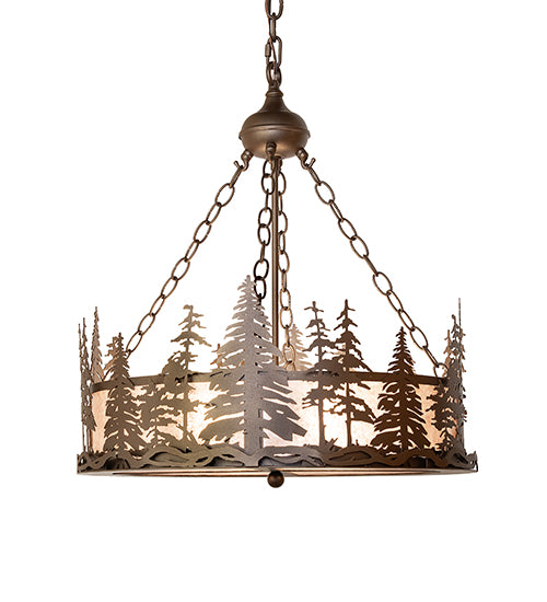 23" Wide Tall Pines Inverted Pendant