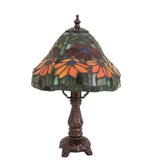 13" High Tiffany Poinsettia Mini Lamp