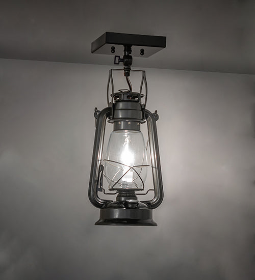 7" Wide Miners Lantern Flushmount