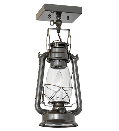 7" Wide Miners Lantern Flushmount