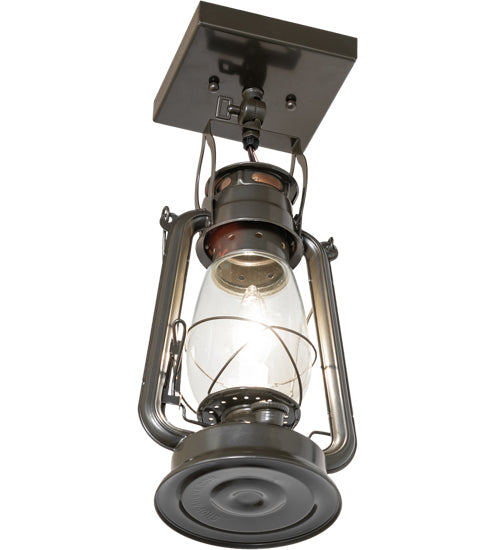 7" Wide Miners Lantern Flushmount