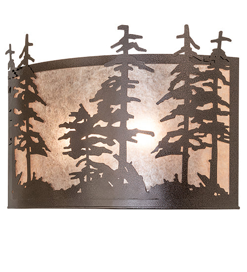 24" Wide Tall Pines Wall Sconce