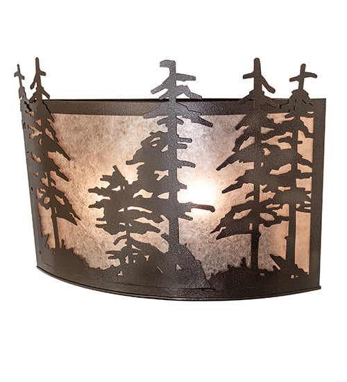 24" Wide Tall Pines Wall Sconce