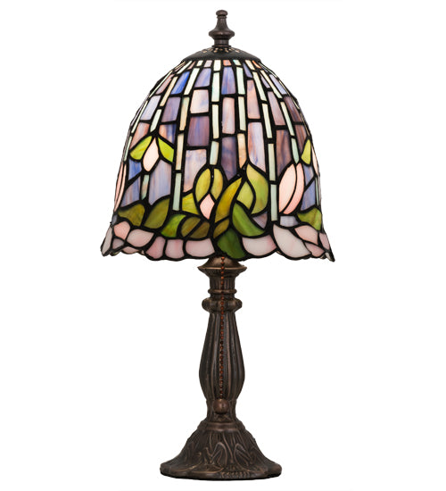 15" High Flowering Lotus Mini Lamp