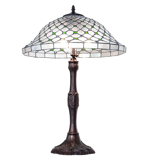 26" High Diamond & Jewel Recurve Table Lamp