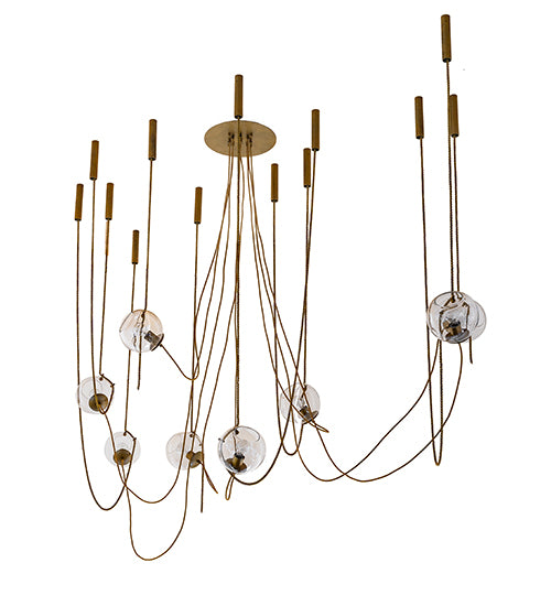 108" Long Castiliolite Trapeze 8 Light Chandelier